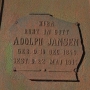 Grób Adolfa Jansena właściciela farbiarni i fabryczki sukna funkcjonujących od 1885 do 1914r.