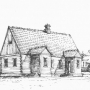 Drewniana bóżnica chasydzka z końca XIX wieku, która znajdowała na tykocińskiej kolonii Kaczorowo.