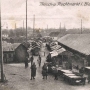 W okresie niemieckim (1915-1919) Rynek Rybny był szczelnie wypełniony straganami. Ze zbiorów Muzeum Historycznego w Białymstoku. 