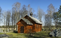 Drewniana cerkiew cmentarna św. św. Męczenników Borysa i Gleba z 1865r.